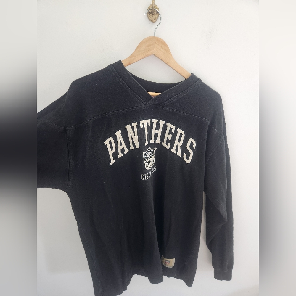 Vintage 1995 NFL Carolina Panthers Vneck Pullover Size Large